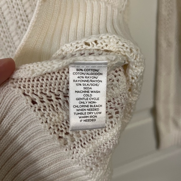 Loft cream white lightweight sweater- s - Picture 4 of 5